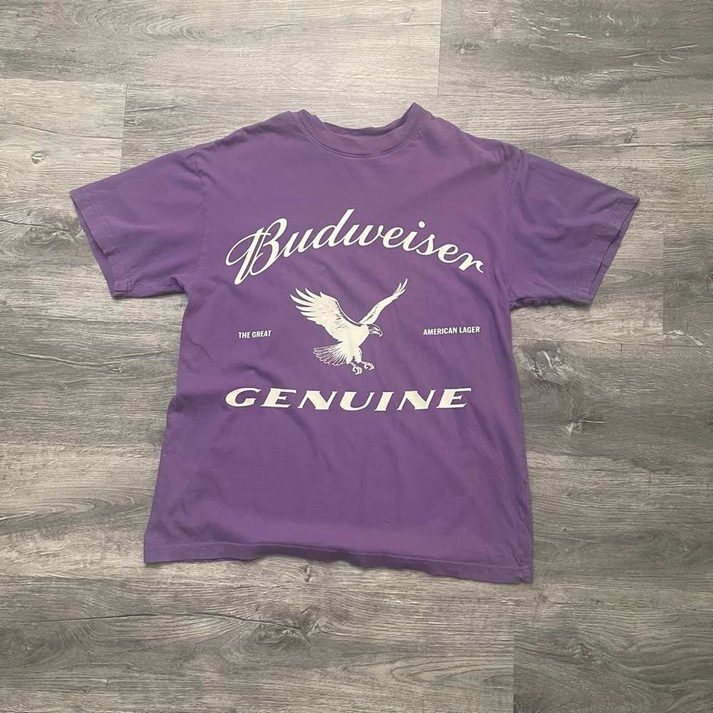 Pacsun Budweiser Purple Men’s Crewneck Graphic Tee size S
